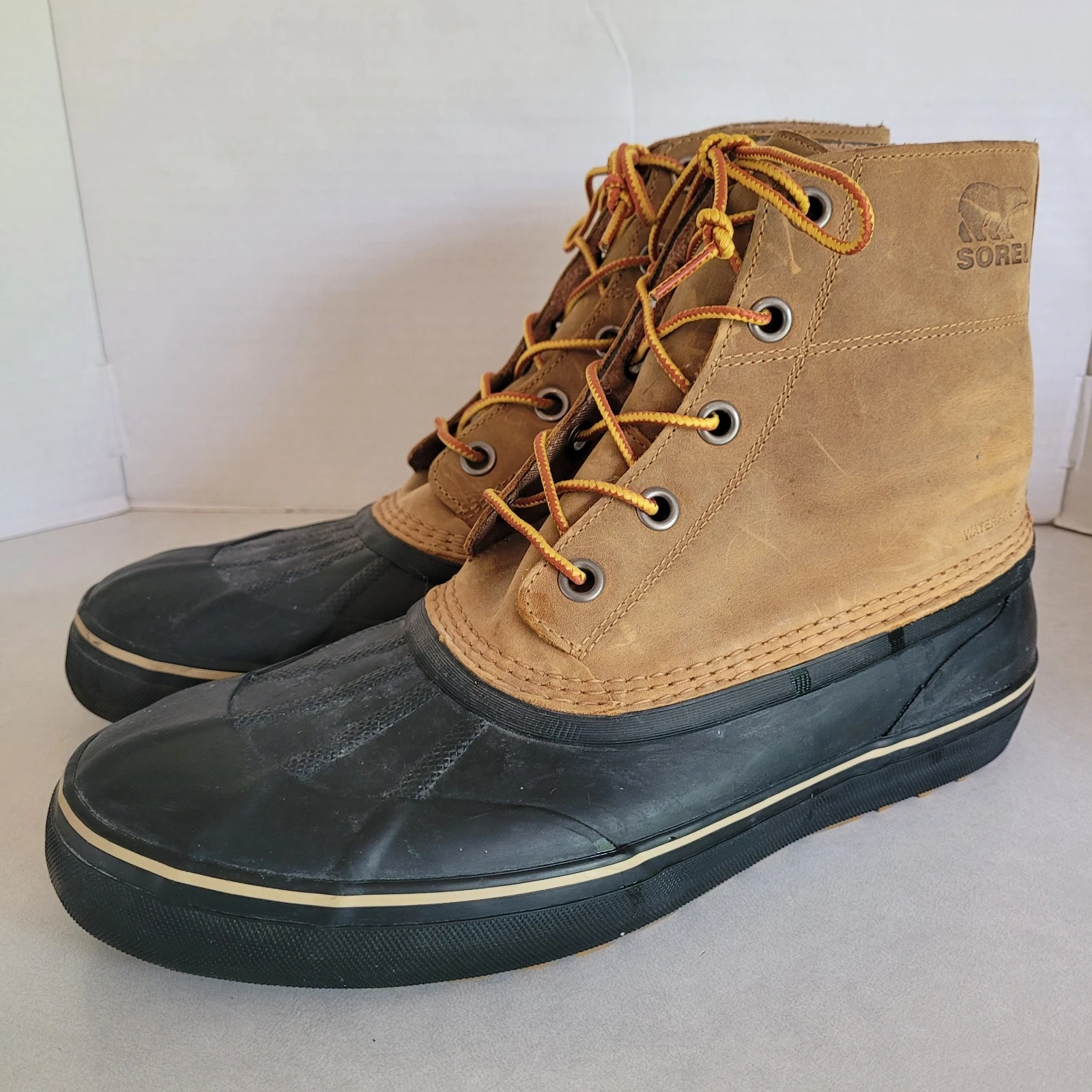 SOREL Cheyanne Men's Size 13 Metro Lace Waterproof Elk/Black Duck Boot Winter