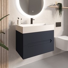 800mm Anthracite Wall Hung Vanity Unit with Basin - Morella BUN/BeBa_27209/78101