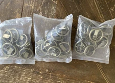 Lot of 3 Curtain Clip Rings Metal Drapery Hooks Gold Tone 1"