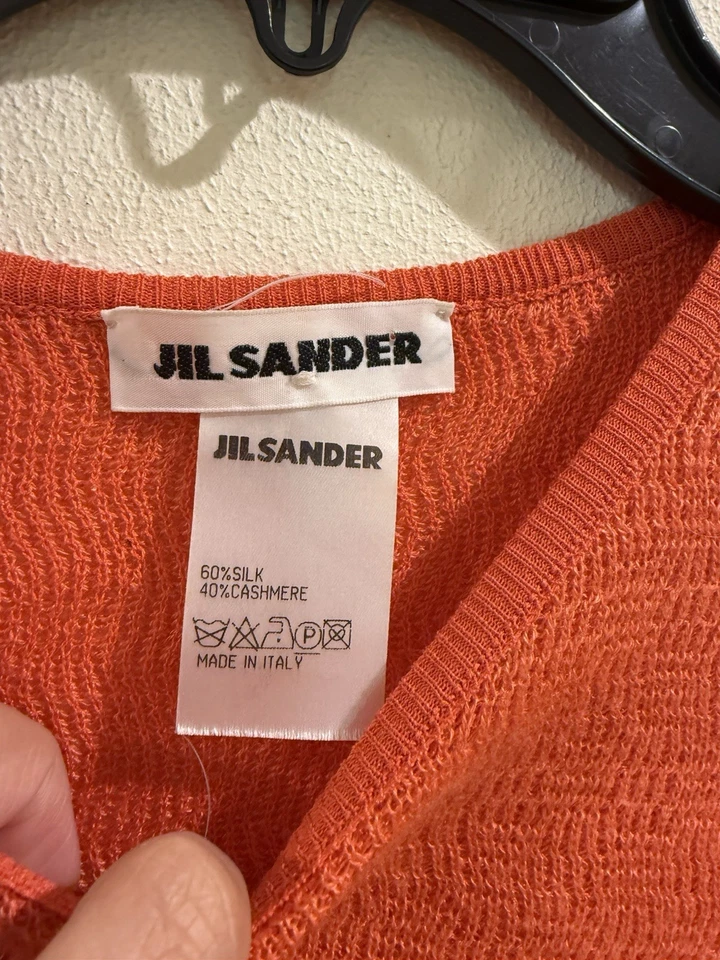 jil sander 真丝羊绒背心衬衫上衣 36  — 第 2/4 张图片