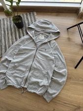 AllSaints Vintage Y2K Basic Grey Zip Hoodie Size S