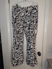 Burton Lucky Cargo Pants Woman Medium Black White Dry Ride Snowboard