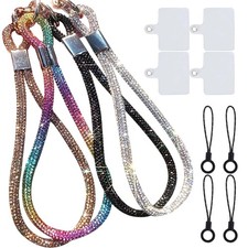 4pcs Luxury Diamond Phone Wrist Strap for Phone Case Glitter Phone Strap Wris...