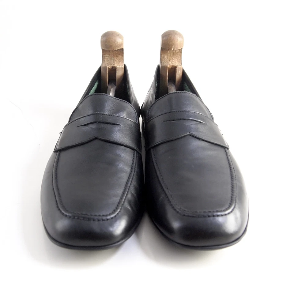Fratelli Rossetti Yacht Portofino Penny Loafers Black Leather Mens EU 45 US 12 - Image 4 of 4