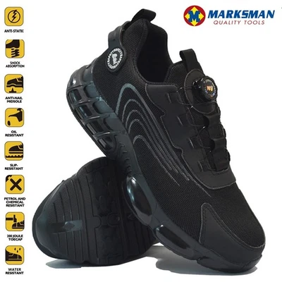 MENS SHOCK ABSORBING STEEL TOE CAP SAFETY WORK HIKER SHOES BOOTS TRAINERS SIZE - Image 1 of 4