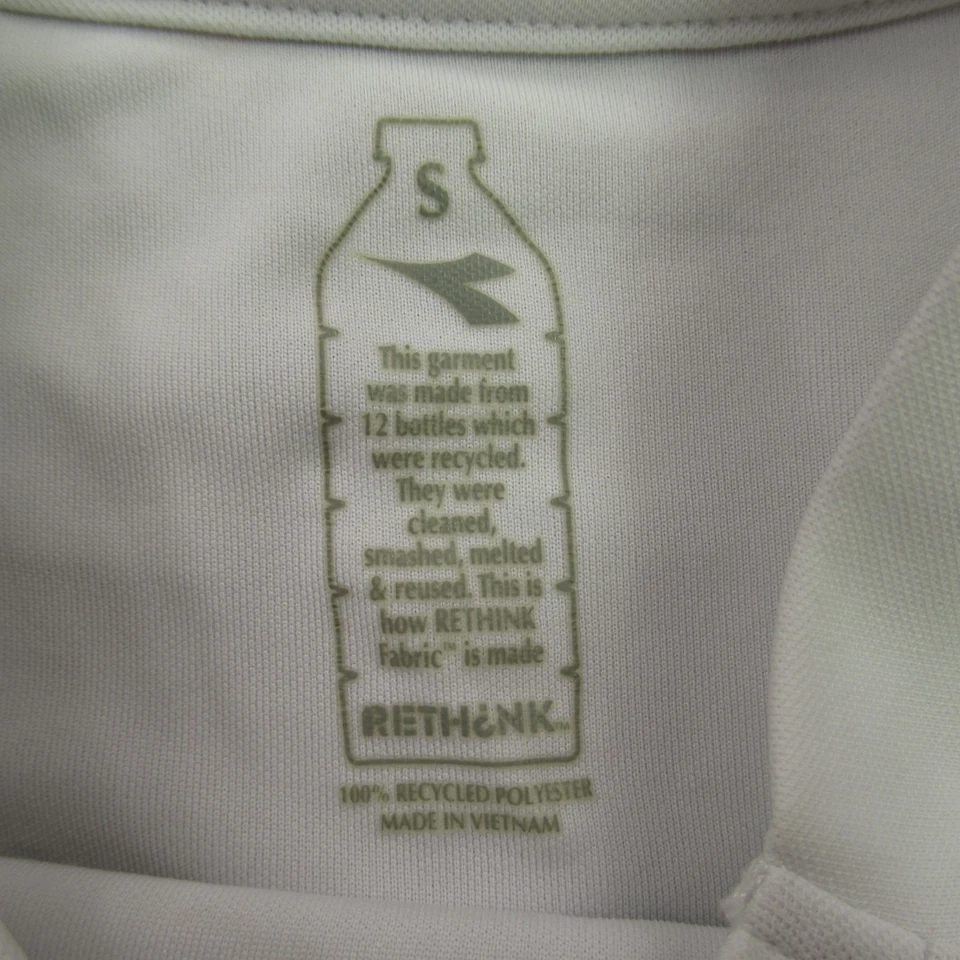 Рубашка Diadora для мальчиков маленькая с коротким рукавом повседневная белая квадратный вырез на открытом воздухе - Изображение 4 из 4