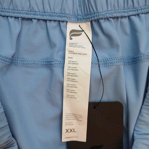Pantaloncini Fabletics Uomo XXL 2XL Blu The One Corti Performance Corsa Palestra 5" - Foto 2 di 10