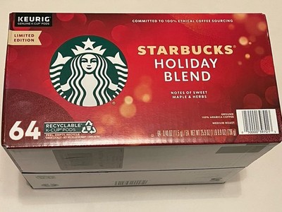 Starbucks Holiday Blend 64 K-Cups Keurig Coffee Pods Limited Edition New