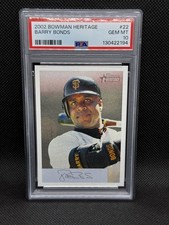 2002 Bowman Heritage - Barry Bonds #22 - PSA 10 GEM MINT POP 5!