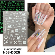 Glow in the Dark Nail Design Stickers – 3D Nail Art Decals