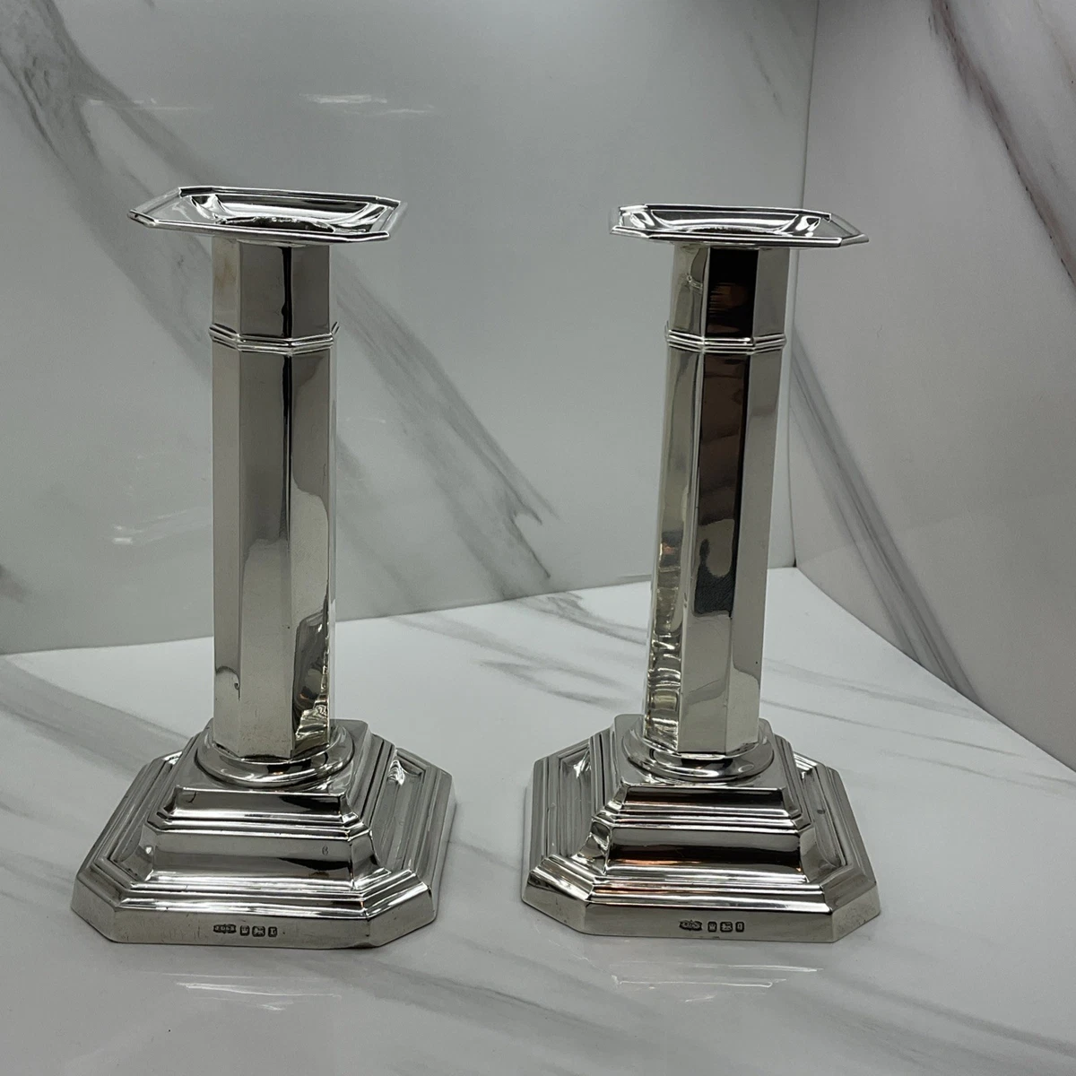 1900-1940 Antique US Sterling Silver Candlesticks & Candelabras