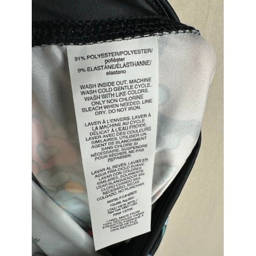 Adidas Girls Floral Print 7/8 Athletic Leggings Black Multicolor Size XL (16) - Picture 8 of 8