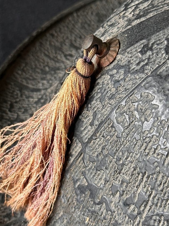 Antique Japanese JINGASA Samurai Helmet Hat Lacquer Crest Edo Period 35 ...