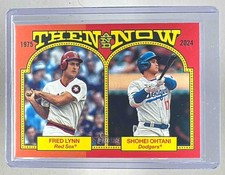 Shohei Ohtani Fred Lynn 2024 Topps Heritage #TAN-8 Then and Now
