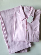 DEREK ROSE MENS MEDIUM KELBURN 32 PYJAMA SET BRUSHED COTTON PINK CHECK 40"