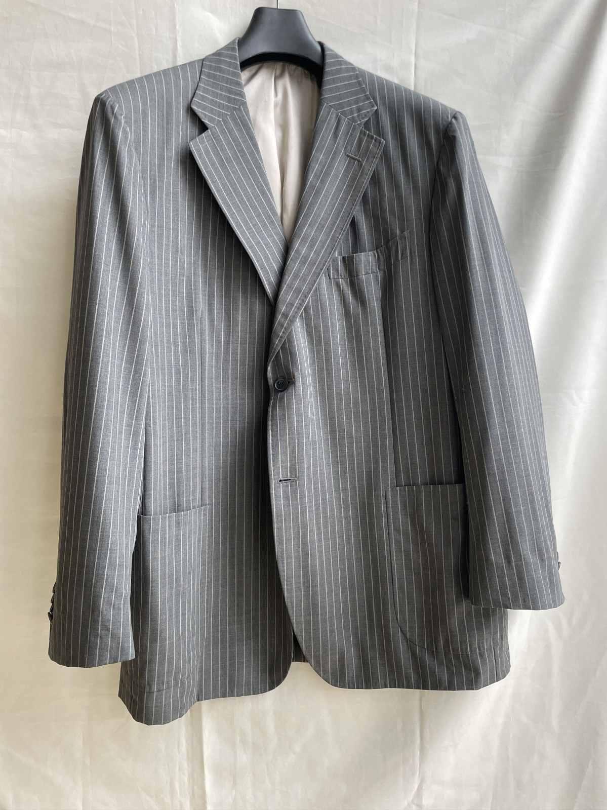 Suitsupply Half Lined Striped Dark Gray Wool Blazer Size UK/US 48R/ EUR 58R