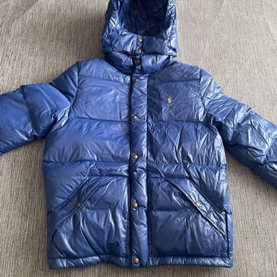 Polo Ralph Lauren Doudoune Capuche Veste Manteau Homme Garçon Bleu PONY XL - Photo 1/3