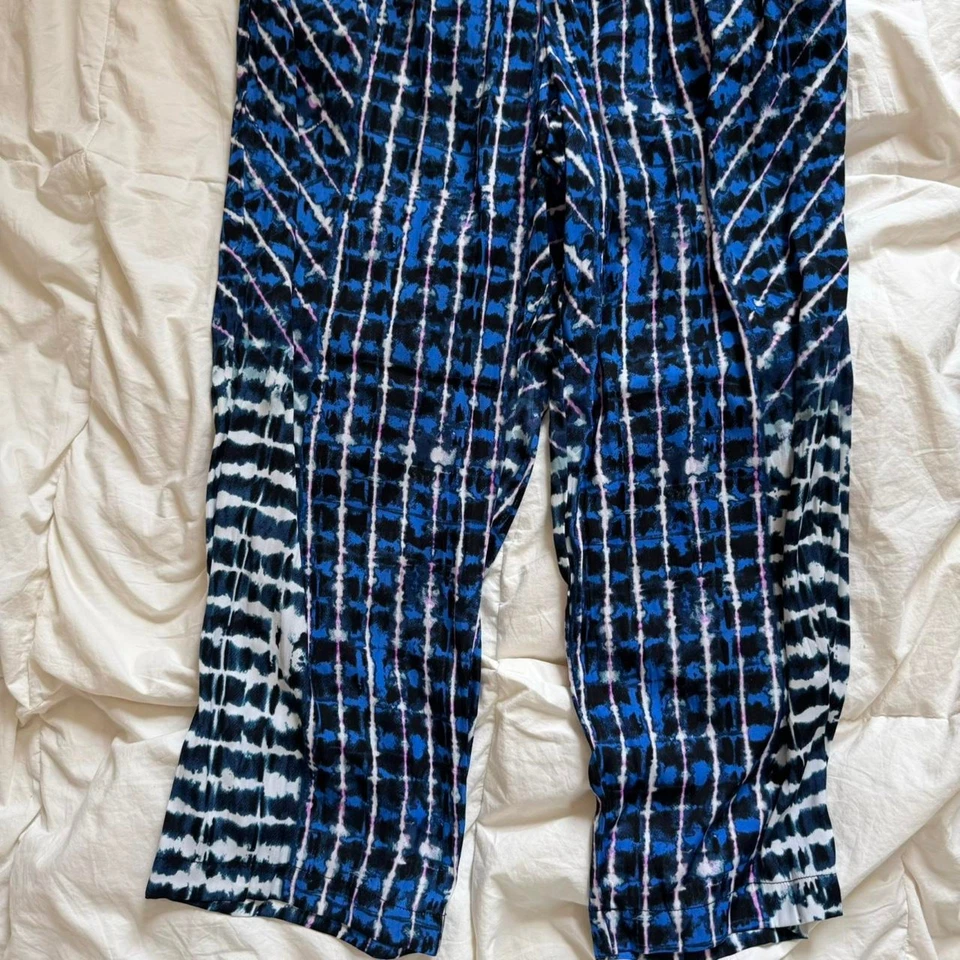 Tart Artsy slouchy funky print cropped pants sz L elastic waist boho hippie - Image 3 of 4