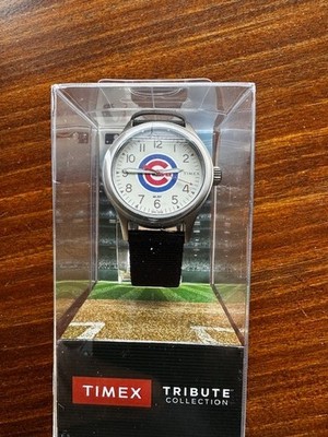 Timex TWZBCUBMB, Men's Chicago Cubs Tribute Collection Watch, 50 Meter WR