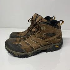 Merrell Vibram Men's 12 W Wide Moab 2 Mid Waterproof Hiking Boots J06051W Earth