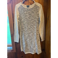Gap Womens Gray White Knit Long Sleeve Casual Tunic Dress Size Small