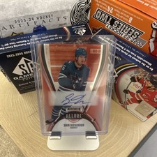 Upper Deck Allure 2025-26 Rookie Red Rainbow Auto #AR-SD Sam Dickinson Sharks