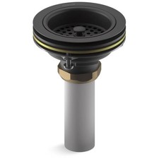  Matte Black Kohler Duostrainer Basket Strainer with Sink Drain and Tailpie