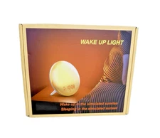 Wake Up Light Sunrise Alarm Clock Dual Alarms FM Radio Snooze Heavy Sleepers