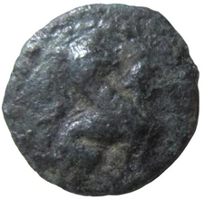 PAMPHYLIA, PERGE. AE 14. CIRCA  3rd CENTURY BC. SPHINX OBVERSE, ARTEMIS REVERSE.