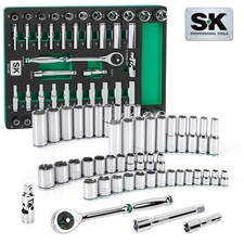 SK Tools USA 49 Piece 0.5 in. Drive Master SAE & Metric Chrome Socket Set