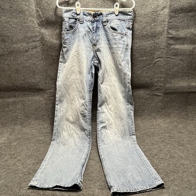 King Of Prides Jeans Mens 30x30 Y2K Classic Bootcut Distressed Denim *STAIN*