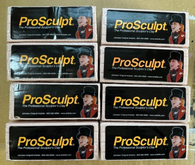 ProSculpt Polymer Clay 8 bars, Each bar 1 lb., Beige