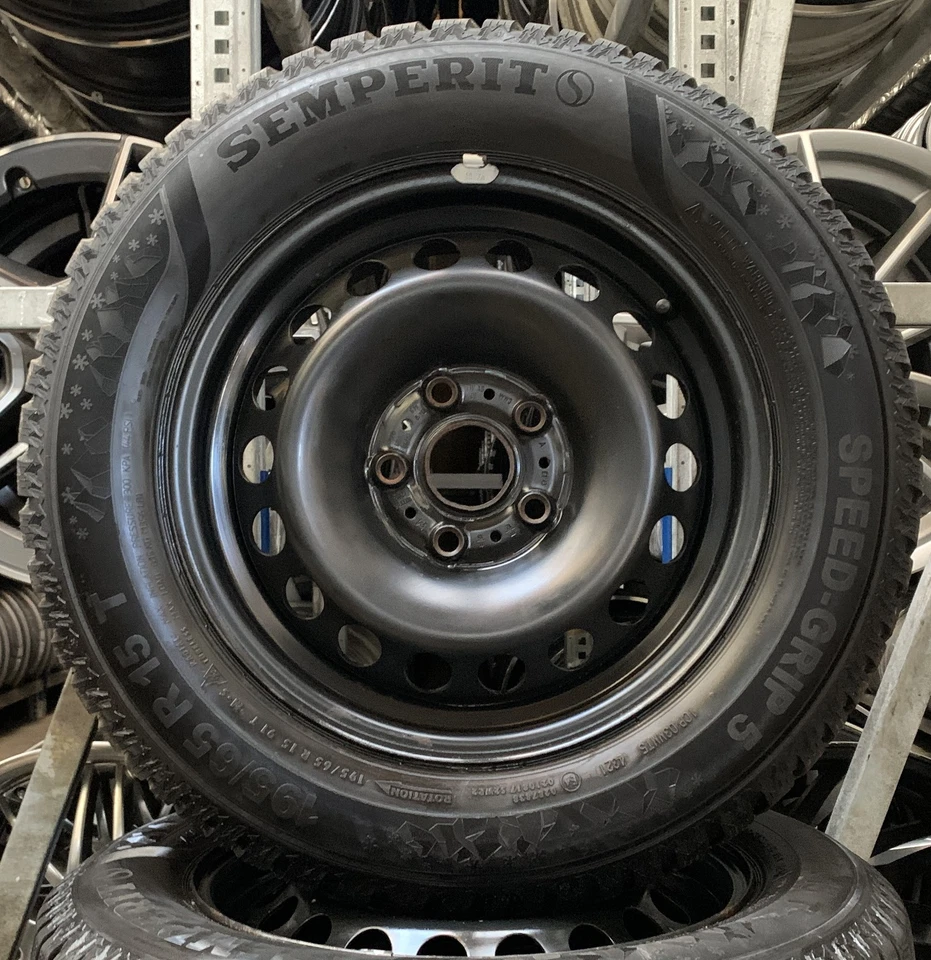 4x Original VW Winterräder 195/65 R15 91T - für Golf 6 7 2625 - Bild 2 von 3