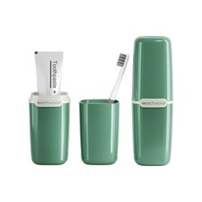 Green Toothbrush Travel Case, Portable Travel Toothbrush  Toothpaste Holder ...