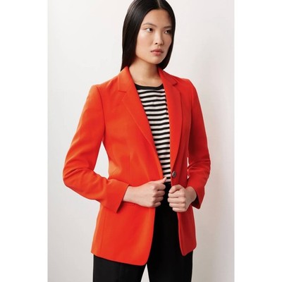 Hugo Boss Jocaluah Blazer Orange Red Jacket One-Button Women Size US 6