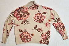 Sweater Multicolor Long Sleeve Floral Women's Small By Lauren Conrad