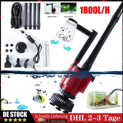 MARKENLOS Elektrisch Aquarium Sauger Reiniger Fischbehälter Staubsauger Kiesreiniger 6in1