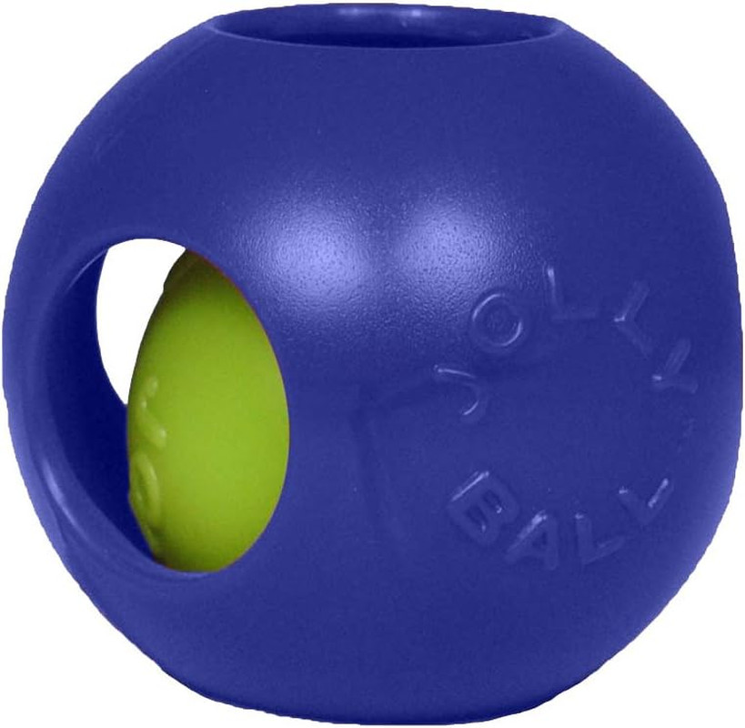 Jolly Pets Teaser Ball Dog Toy, Large/8 Inches, Blue, Model 