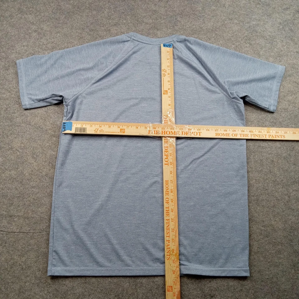 Nike Shirt Mens Medium Swim Dri-Fit Blue Heather Athletic Tee Performance - Image 3 of 4