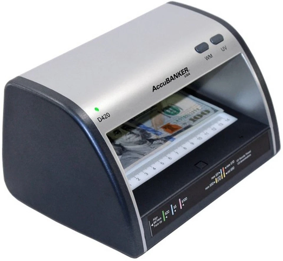 AccuBANKER Cash and Card Counterfeit Bill Detector, Money Checker with LED UV... - Image 2 of 4