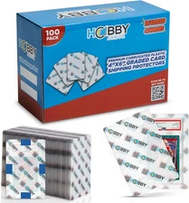 100 Pack Plastic Graded Trading Card Shipping Protector by Hobby Armor, 4" X 6" 