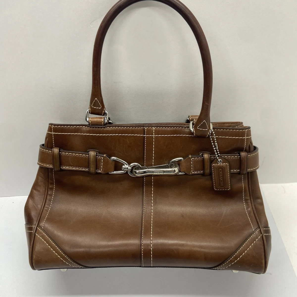 Coach Hampton Canvas Exterior Satchel/Top Handle Bag Handbags