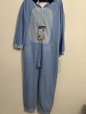 Bluey Boys One Piece Hooded Pajamas Size L NEW