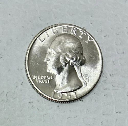 1951-D Silver Washington Quarter, Brilliant Uncirculated