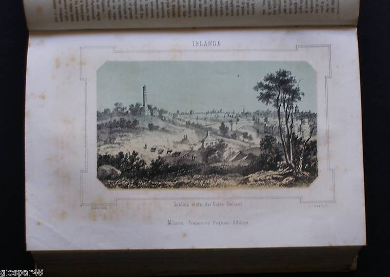 IRLANDA:DUBLINO Ved.-F.Pagnoni 1863 Orig.Col.Lithos.