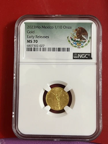 2023 Mexico 1/10 oz Gold Libertad PF-70 NGC Early Releases, Coat of Arms