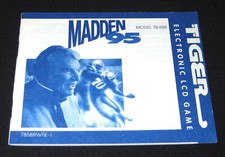 Madden NFL 95 - Manual Only Tiger LCD 
