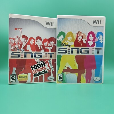 Disney Sing It High School Musical 3 Senior Year & Sing It 1 Wii LOT OF 2 CIB