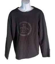 PENGUIN Men's Long Sleeve Pull-Over Sweater Black Large