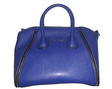 G By GUESS Women's Satchel Bag Purse Blue Leather-Like Vintage NEW With Tags
